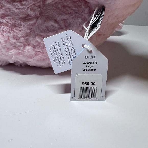 BNWT RARE Jellycat LARGE 14.2in Leola Pink Bear plush toy super cute HTF - Picture 6 of 6